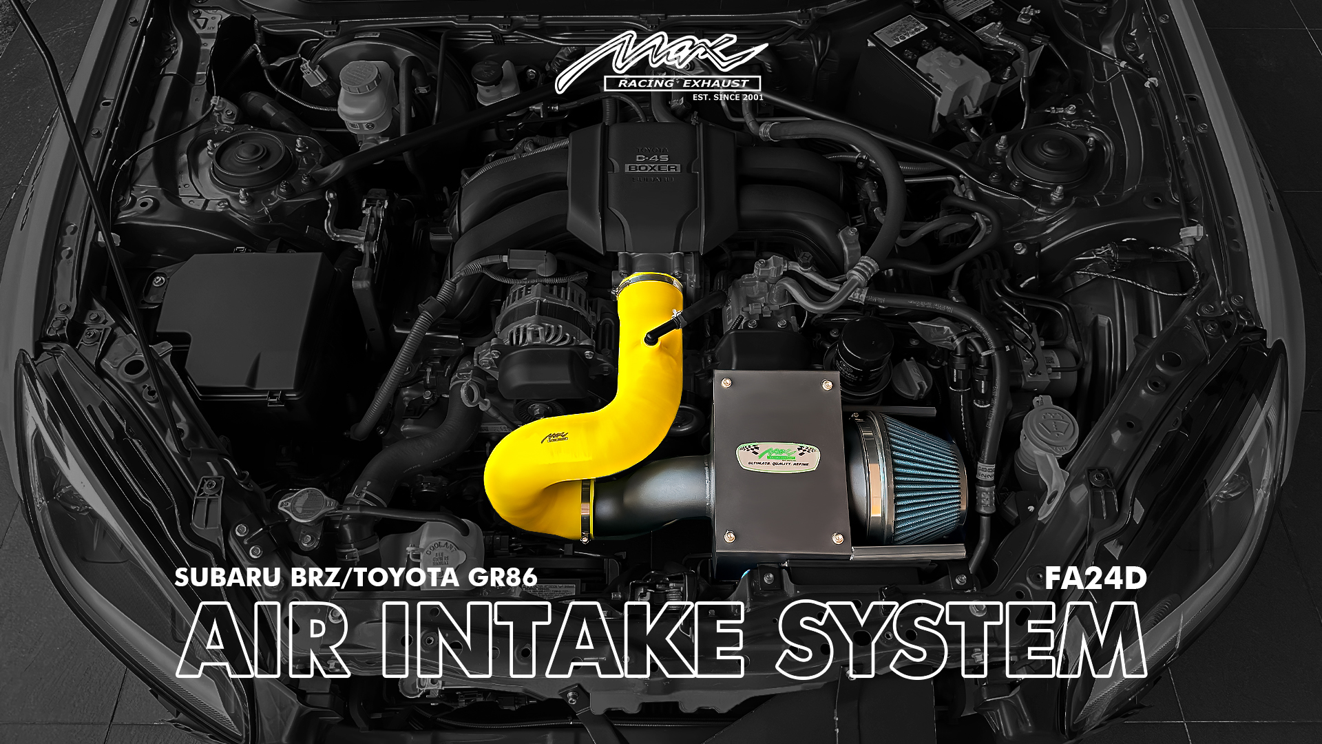 Toyota GR86 ZN8 Subaru BRZ ZD8 FA24 FA24D Engine with Max Racing Intake System and Air Duct 10